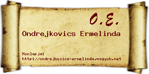Ondrejkovics Ermelinda névjegykártya